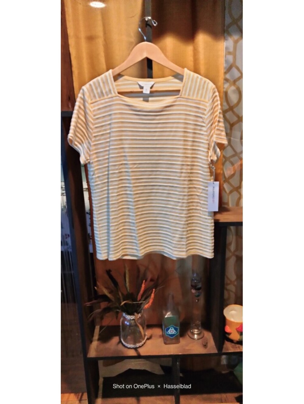 Liz Claiborne Striped Short Sleeve Top Women's XL